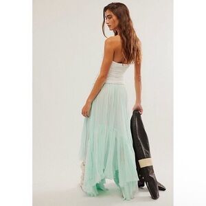 FP One by Free People Clover Maxi Skirt-Seafoam